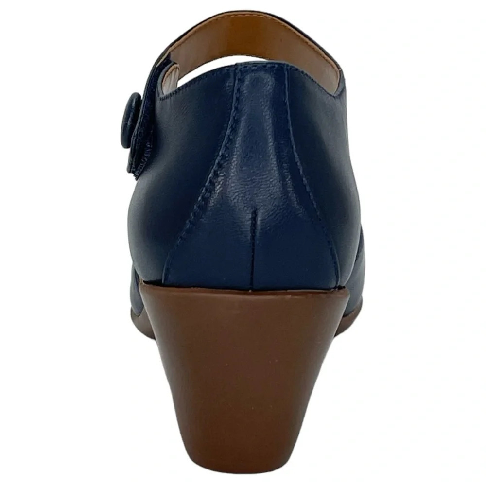 Easy Spirit Clarice Dark Blue Leather Womens Heels Size 10M - Picture 4 of 16